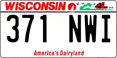 WI license plate 371NWI