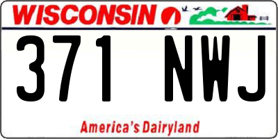WI license plate 371NWJ