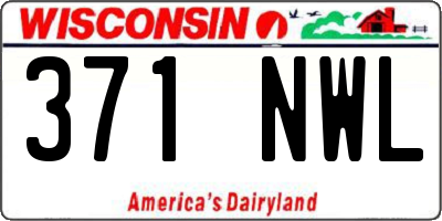 WI license plate 371NWL
