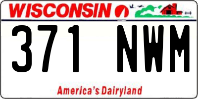 WI license plate 371NWM