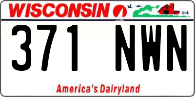 WI license plate 371NWN