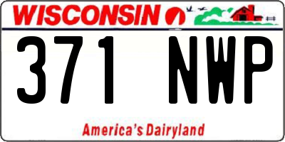 WI license plate 371NWP