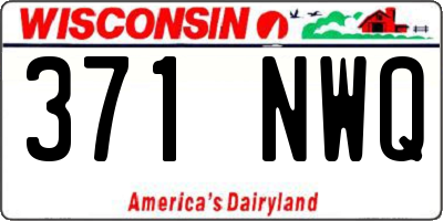 WI license plate 371NWQ