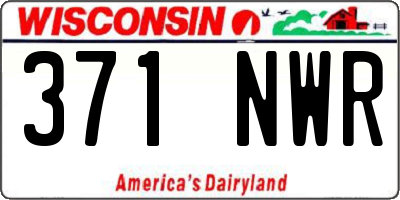 WI license plate 371NWR