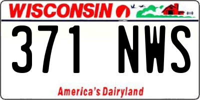 WI license plate 371NWS