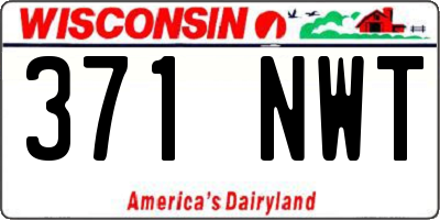 WI license plate 371NWT