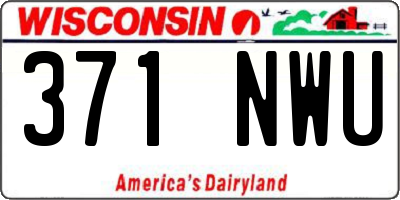 WI license plate 371NWU