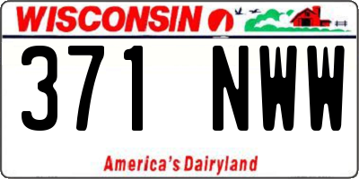 WI license plate 371NWW