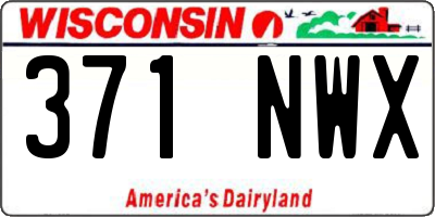 WI license plate 371NWX