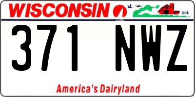 WI license plate 371NWZ