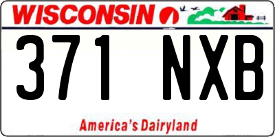 WI license plate 371NXB