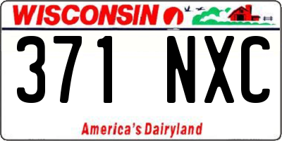 WI license plate 371NXC