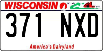 WI license plate 371NXD
