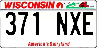 WI license plate 371NXE
