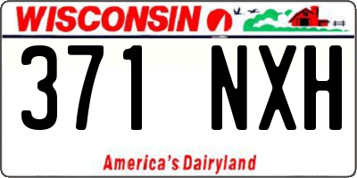 WI license plate 371NXH