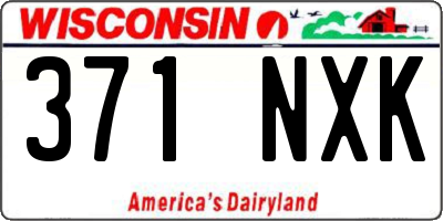 WI license plate 371NXK