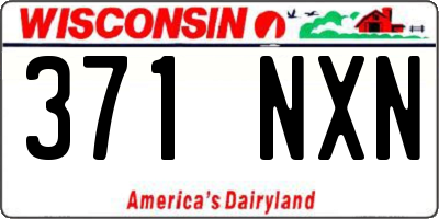 WI license plate 371NXN