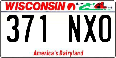 WI license plate 371NXO