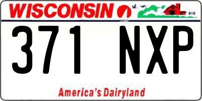 WI license plate 371NXP