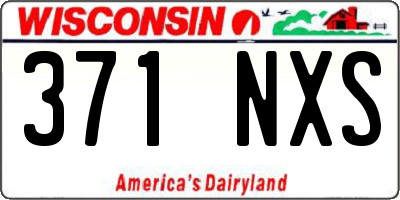 WI license plate 371NXS