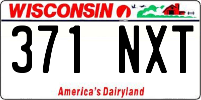 WI license plate 371NXT