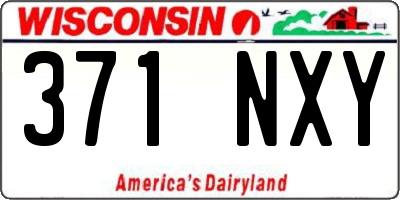 WI license plate 371NXY