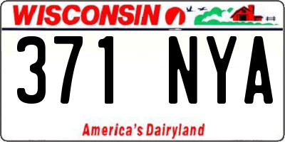 WI license plate 371NYA