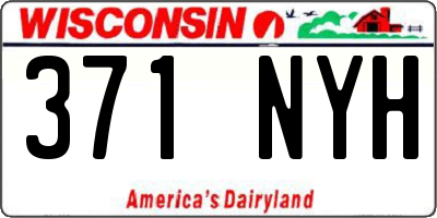 WI license plate 371NYH