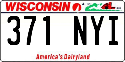 WI license plate 371NYI