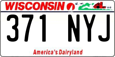 WI license plate 371NYJ