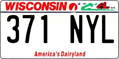 WI license plate 371NYL
