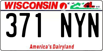 WI license plate 371NYN