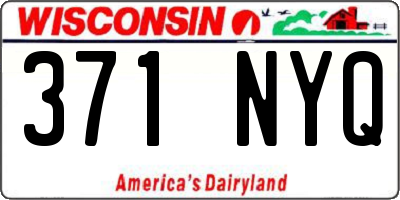 WI license plate 371NYQ