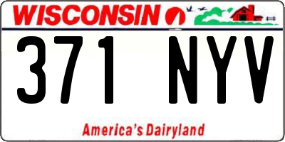 WI license plate 371NYV