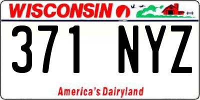 WI license plate 371NYZ
