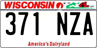WI license plate 371NZA