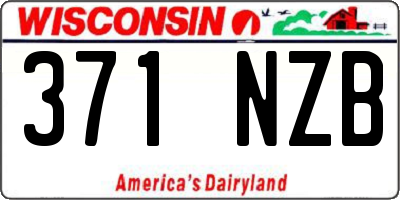 WI license plate 371NZB