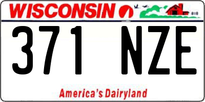 WI license plate 371NZE