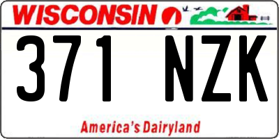 WI license plate 371NZK