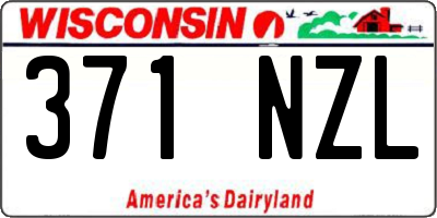 WI license plate 371NZL