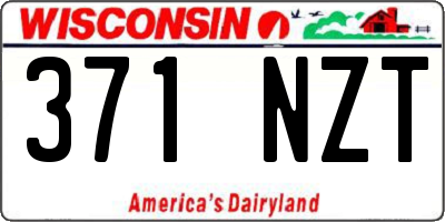 WI license plate 371NZT