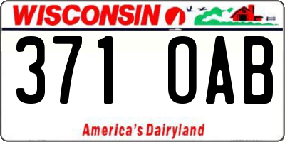 WI license plate 371OAB