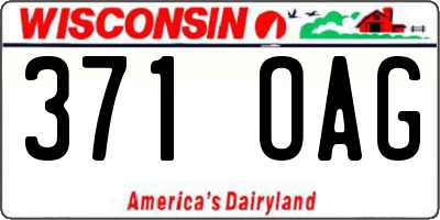 WI license plate 371OAG