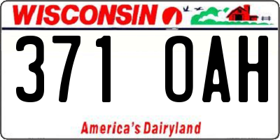 WI license plate 371OAH