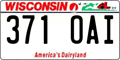 WI license plate 371OAI