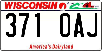 WI license plate 371OAJ