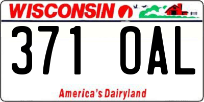 WI license plate 371OAL