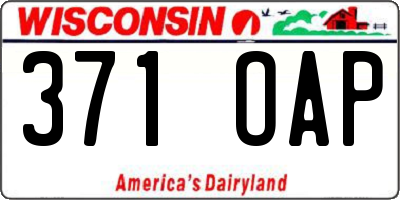 WI license plate 371OAP