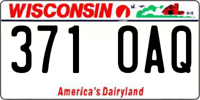 WI license plate 371OAQ