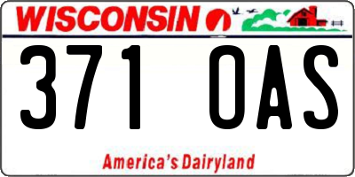 WI license plate 371OAS